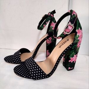 Justfab heels 4” block heel